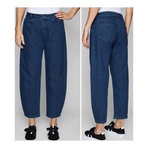 Lisa Bayne Denim Barrel Leg Pant Indigo USA Made